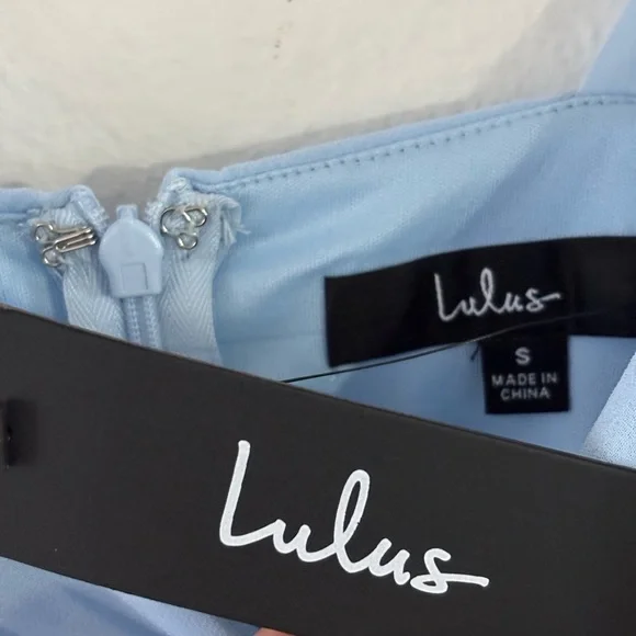 NWT LULU's Chiffon Maxi Big Sexy Side Slit Dress Wedding Bridesmaid Formal Prom - Picture 3 of 12